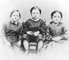 The Humiston children, from left, Franklin, Frederick and Alice